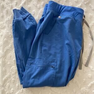 Figs Technical Collection Zamora Jogger Scrub Pants Womens Sz Medium P Ceil Blue